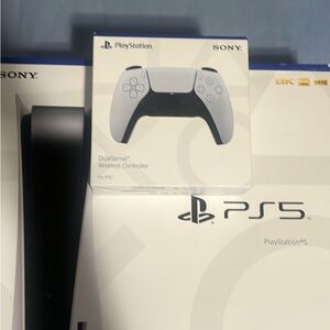 Sony PS5 Console Black and White with DualSense Controller